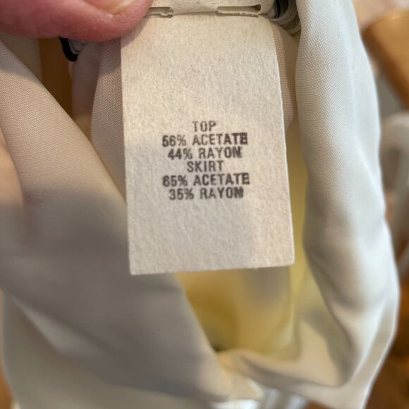 Vtg 90s Dawn Joy Floral Lace Vest Dress Set Sage Green Cream Size 6 Cottagecore - Picture 11 of 16